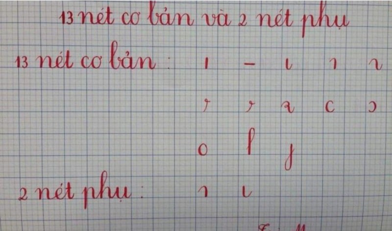 nét cơ bản lớp 1